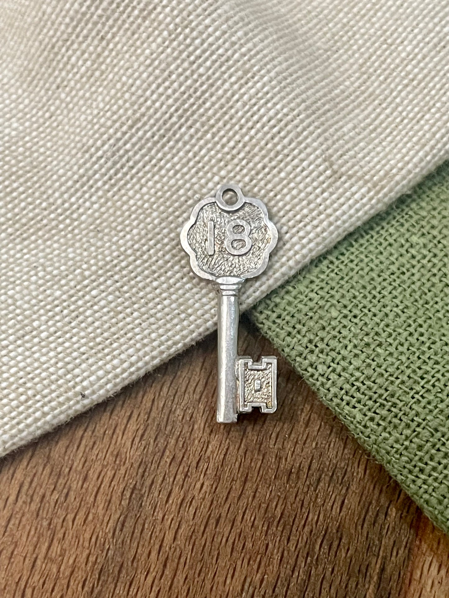 18 Years Old House Warming Gift Charm Pendant Sterling 925 Silver Vintage Retro