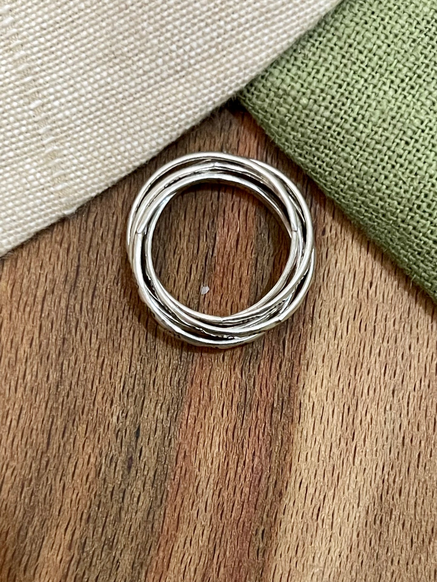 Set of 5 Stacking Rings 925 Silver Ring SIZE 9 R Jewelry Handmade Vintage
