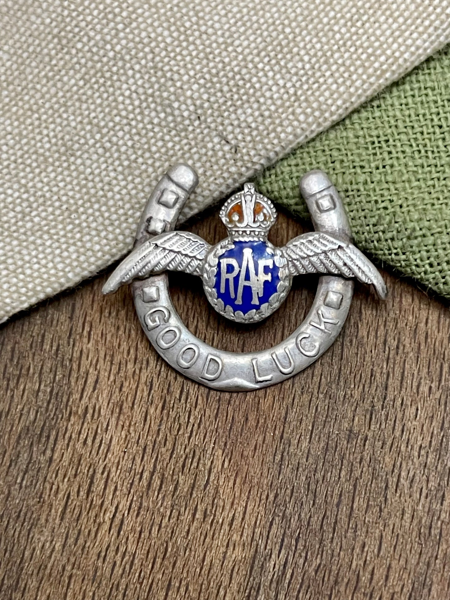 1940’s WWII RAF Royal Air Force Pilot Wings Brooch Pin Solid 925 Sterling Silver