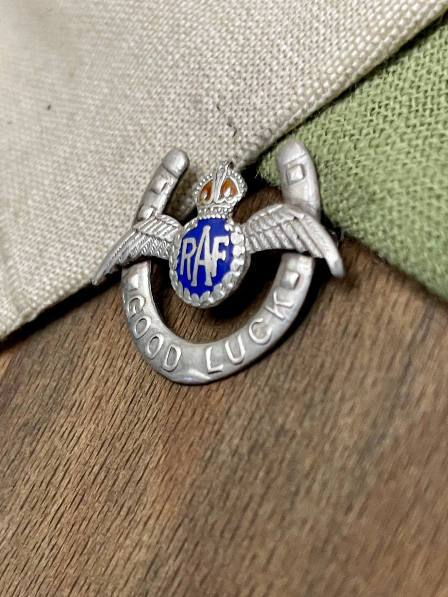 1940’s WWII RAF Royal Air Force Pilot Wings Brooch Pin Solid 925 Sterling Silver