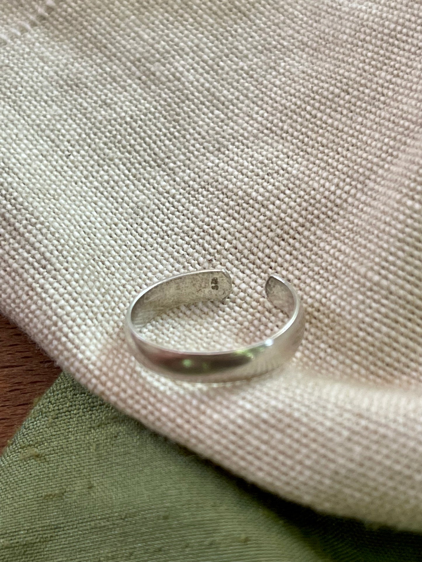 Adjustable Plain Band Solid Sterling 925 Silver Ring SIZE 5 J Jewelry Handmade
